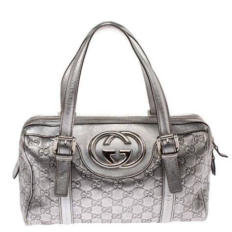 Gucci silver handbag